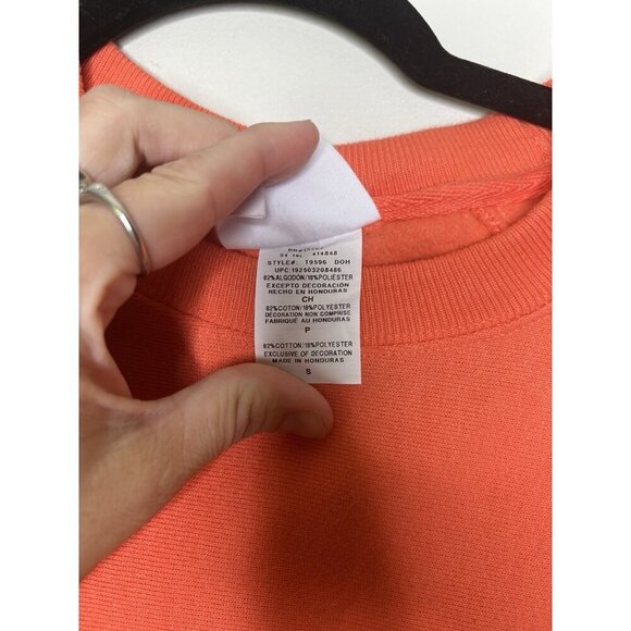 Champion Short Sleeve Crewneck Sweatshirt Mens Reverse Weave Orange Size Small - Picture 5 of 10